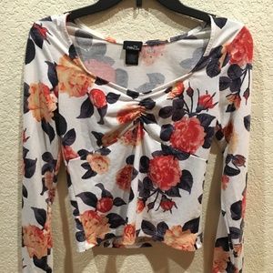 Rue21 Red & Orange Floral Top